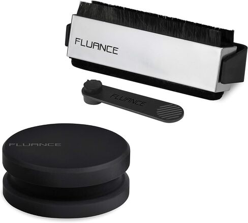 Fluance Vinyl Record & Stylus Cleaning Kit with 2-in-1 Anti-Static Carbon Fiber & Soft Velvet LP Brush and Stylus Brush (VB52) in Kuwait