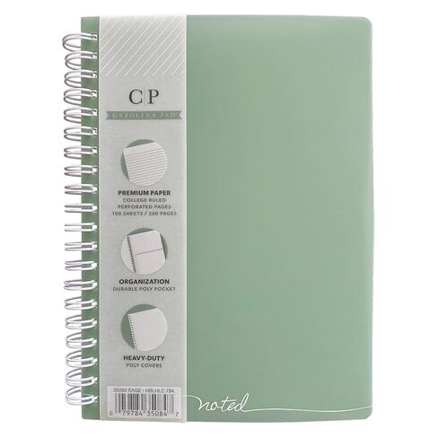Carolina Pad Noted Executive Personal Book, 5.25-inch x 7-inch, College-Ruled, 100 Sheets, Assorted Colors (35083) in Saudi Arabia