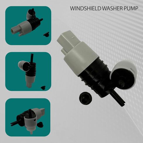 مضخة غسيل الزجاج الأمامي مع حلقة معدنية مناسبة لسيارة Chevy Equinox لـ GMC Terrain 2010-2017 84134930 مضخة سائل غسيل المياه الأمامية للسيارة Ford Escape C-max لسيارة Jeep Wrangler Cherokee لهوندا in Kuwait