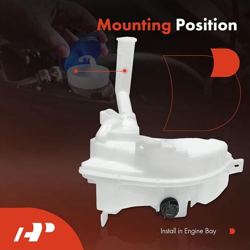 A-Premium Windshield Washer Reservoir Compatible with Select Mazda Models - 3 2004-2009, Sedan, with (Cap/Washer Pump/Hose/Filler Neck/Bracket) - Replace# BN8V67480D in Saudi Arabia