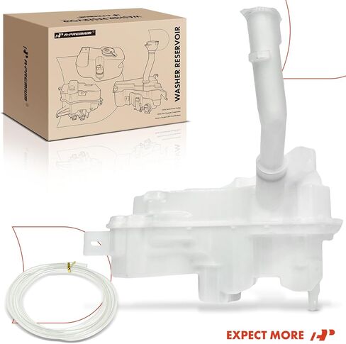 A-Premium Windshield Washer Reservoir Compatible with Select Mazda Models - 3 2004-2009, Sedan, with (Cap/Washer Pump/Hose/Filler Neck/Bracket) - Replace# BN8V67480D in Saudi Arabia