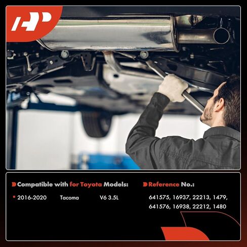 محول حفاز A-Premium Front 2-PC مع مجموعة حشية ملائمة مباشرة متوافقة مع Toyota Tacoma 2016-2020 3.5L, E.P.A. متوافق، استبدل # 641575، 641576 in Kuwait