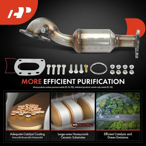 محول حفاز A-Premium Front 2-PC مع مجموعة حشية ملائمة مباشرة متوافقة مع Toyota Tacoma 2016-2020 3.5L, E.P.A. متوافق، استبدل # 641575، 641576 in Kuwait