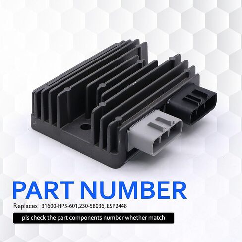 HiSport 31600-HP5-601 Voltage Regulator Rectifier Compatible with Honda Big Red 700 MUV700 Rancher 420 TRX420FA TRX420FE TRX420FM TRX420FPA TRX420FPE TRX420FPM TRX420TE TRX420TM 2007-2013 in Saudi Arabia