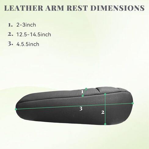 1 Pair Front Seat Arm Rest Cover Leather Armrest Protector Universal Seat Arm Rest Cover for Car, SUV, Truck and Van Gray in Kuwait