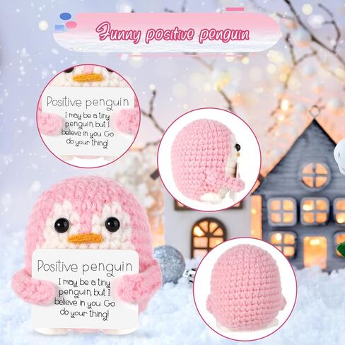 BOXOB Mini Funny Positive Frog, 3in Funny Potato Knitted Wool Pocket Doll Creative Cute Crochet Emotional Inspirational Support Frog for Birthday Gift Party Decoration Encouragement in Kuwait