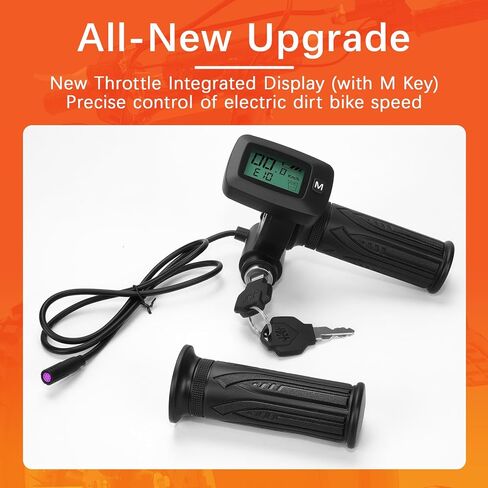 شاشة Tuttio Soleil 01 الجديدة المتكاملة للخانق مع زر M، ومقابض الجانب الأيسر فقط للدراجة الترابية الكهربائية Soleil 01، ملاحظة: لا يمكن استخدام الخانق الجديد والخانق القديم بالتبادل.48 فولت in Kuwait