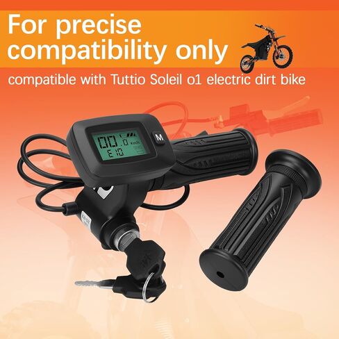 شاشة Tuttio Soleil 01 الجديدة المتكاملة للخانق مع زر M، ومقابض الجانب الأيسر فقط للدراجة الترابية الكهربائية Soleil 01، ملاحظة: لا يمكن استخدام الخانق الجديد والخانق القديم بالتبادل.48 فولت in Kuwait