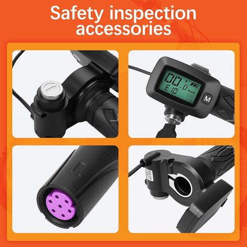 شاشة Tuttio Soleil 01 الجديدة المتكاملة للخانق مع زر M، ومقابض الجانب الأيسر فقط للدراجة الترابية الكهربائية Soleil 01، ملاحظة: لا يمكن استخدام الخانق الجديد والخانق القديم بالتبادل.48 فولت in Kuwait