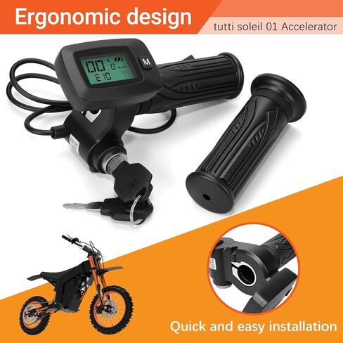شاشة Tuttio Soleil 01 الجديدة المتكاملة للخانق مع زر M، ومقابض الجانب الأيسر فقط للدراجة الترابية الكهربائية Soleil 01، ملاحظة: لا يمكن استخدام الخانق الجديد والخانق القديم بالتبادل.48 فولت in Kuwait