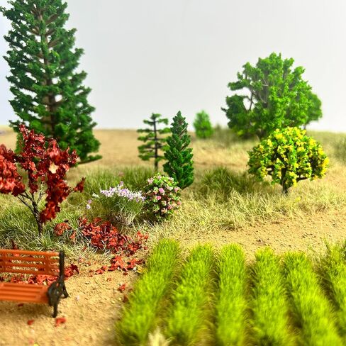 Realistic Miniature Leaves & Bushes Kit Artificial Foliage for Model Railroad Scenery, Fairy Gardens, Architectural Dioramas, Village Layouts & Miniature Landscaping in Saudi Arabia