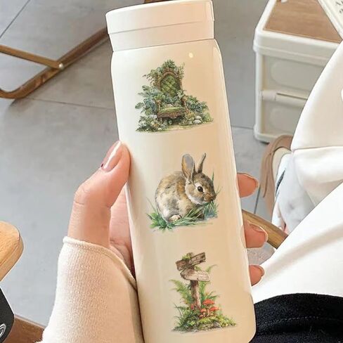 50PCS Forest Stickers PET Transparent Stickers Delious Food Decals Waterproof Decorative Decals for Scrapbook DIY Crafts Album Bullet Journal Planner Water Bottles Laptops (Forest) in Kuwait