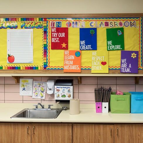 PATIKIL Bulletin Board Border, 41 Feet Poster Chalkboard Cork Decoration Trim Scalloped Borders Wall Decor for Classroom Office Locker, Brown in Saudi Arabia