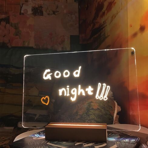 مجموعتان من لوحة رسم Lumiboard LED، لوحة مسح جافة مقاس 11.8 × 7.87 بوصة (سميكة × 1 رفيعة × 1) لوحة مضيئة للغرفة/المتجر/المكتب/المهرجان/الهدايا (تتضمن 7 أقلام تحديد) in Kuwait