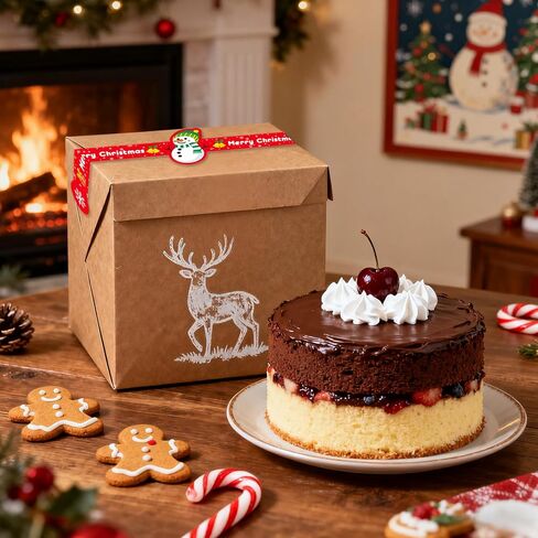 Food Retail Package Seal Labels 200PCS Christmas Long Food Baking Label Stickers Sealing Stickers for Christmas Handmade Crafted Baking Supplies in Saudi Arabia