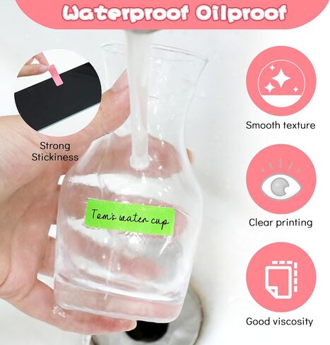 ملصقات طباعة شريط ملصقات D30 مقاس 12 × 40 مم، شريط صانع ملصقات ملون مغلف بديل لطابعة D30، 160/لفة، 5 لفات في المجموع (800 قطعة) in Kuwait