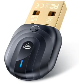 محول بلوتوث ZEXMTE USB للكمبيوتر الشخصي (5.1 Pro) مع هوائي FPC، دونجل إشارة ثابتة لمسافة 50 مترًا، مستقبل محول بلوتوث صغير للكمبيوتر المحمول المكتبي، Windows 11/10/8 التوصيل والتشغيل in Kuwait