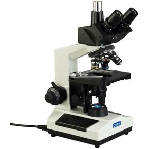 اوماكس مجهر ثلاثي العينين رقمي كامل الحجم 40X-2500X مع كاميرا USB 14MP ومرحلة ميكانيكية ثلاثية الابعاد in Kuwait