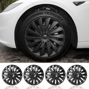 Wheel Cover for Tesla Model 3 (2017-2023) 4PCS Hubcaps for Tesla Model 3 18 Inch Model 3 Wheel Cover Rim Cover Full Cover Hubcaps Model 3 Accessories (3A Turbine) in Kuwait