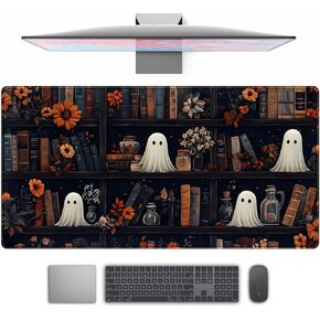 لوحة ماوس مكتبية من Dark Academia مقاس XL لوحة ماوس مكتبية كبيرة ممتدة للألعاب، لوحة مفاتيح كمبيوتر محمول ولوحة مفاتيح للكمبيوتر المحمول باللون الأخضر الغامض، سجادة حماية سطح المكتب للنساء والبنات مقاس 31.5 × 11.8 بوصة in Kuwait