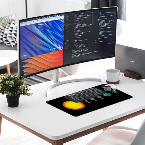 Outer Wilds Large Gaming Mouse Pad, 31.5x11.8 inch Extended Desk Mat with Non-Slip Rubber Base for Home Office​ in Saudi Arabia