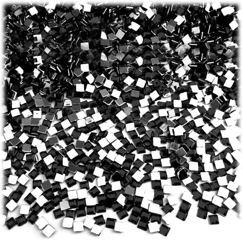 The Crafts Outlet 1,440pc Loose Rhinestones Square 3mm - 10ss Flatback Crystal Clear in Saudi Arabia