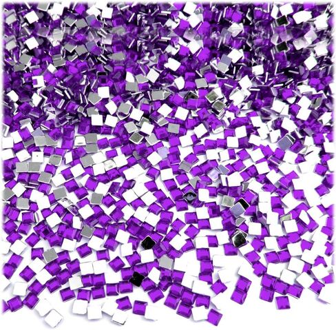 The Crafts Outlet 1,440pc Loose Rhinestones Square 3mm - 10ss Flatback Crystal Clear in Saudi Arabia