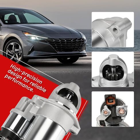 361002G300 محرك بداية جديد مناسب لكيا أوبتيما 2016-2018 سبورتاج 2017-2022 2.0L/2.4L ؛ هيونداي إلنترا/كونا N 2022-2023، فيلوستر N 2019-2022، توسان 2018-2021 L4 12V 1.2KW CW in Kuwait