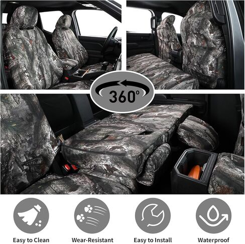 Custom Fit Car Seat Covers Select for Dodge Ram 2500/3500 Crew Cab 2011-2026 Tradesman,Bighorn,Lone Star,Longhorn,Outdoorsman, Waterproof Camo Canvas Seat Cover(Reed Camouflage) in Saudi Arabia