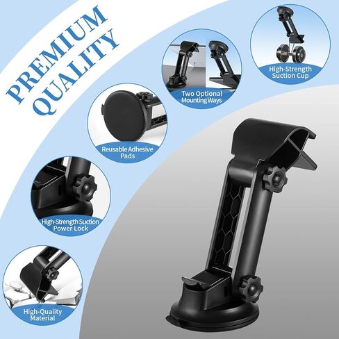 Starlink Mini Car Dashboard Mount Starlink Mini Car Mounting Kit Accessories Angle Adjustable Suction Cup Mount Sticky Stable Roof RV Roof Rack Dash Pole for Driving Road Trips Boat Most Vehicle Use in Saudi Arabia
