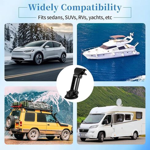 Starlink Mini Car Dashboard Mount Starlink Mini Car Mounting Kit Accessories Angle Adjustable Suction Cup Mount Sticky Stable Roof RV Roof Rack Dash Pole for Driving Road Trips Boat Most Vehicle Use in Saudi Arabia