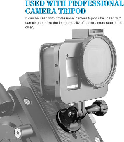 محول مسمار ثلاثي القوائم من الألومنيوم لتركيب Monopod مع مسمار إبهام من الألومنيوم CNC متوافق مع Gopro Hero 13 12 11 10 9 8 DJI Osmo Insta360 AKASO وكاميرات الحركة الأخرى in Kuwait