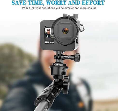 محول مسمار ثلاثي القوائم من الألومنيوم لتركيب Monopod مع مسمار إبهام من الألومنيوم CNC متوافق مع Gopro Hero 13 12 11 10 9 8 DJI Osmo Insta360 AKASO وكاميرات الحركة الأخرى in Kuwait
