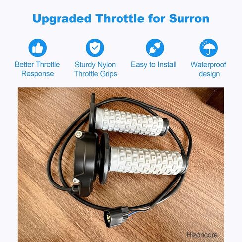 مقبض خانق Surron، صمام خانق ملتوي كامل مع محمل دوار مع مجموعة كابل مقبض المقود متوافق مع الدراجة الترابية الكهربائية Sur Ron Light/Bee/X/S / X260 in Kuwait