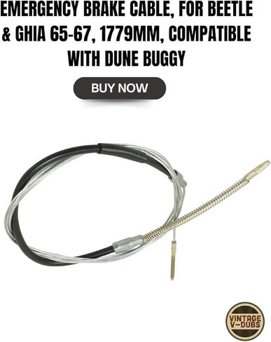 Emergency Brake Cable, for Beetle & Ghia 65-67, 1779mm, Compatible with Dune Buggy in Saudi Arabia