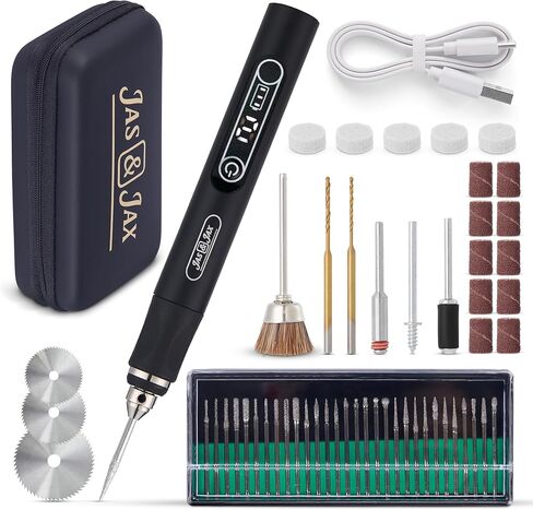 USB Rechargeable Engraving Pen with 42 Bits, Mini Electric Engraver, Cordless Rotary Tool For Wood, Metal, Jewelry, Glass, Plastic and Stone Etching in Saudi Arabia