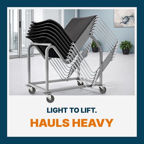 Dolly for OEF8600 Series, Compatible with Any Sled-Base Stack Chair of Similar Or Identical Dimensions,Black in Kuwait