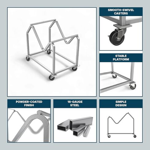 Dolly for OEF8600 Series, Compatible with Any Sled-Base Stack Chair of Similar Or Identical Dimensions,Black in Kuwait