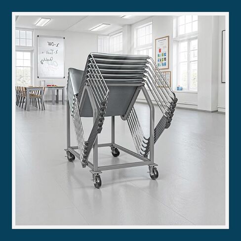 Dolly for OEF8600 Series, Compatible with Any Sled-Base Stack Chair of Similar Or Identical Dimensions,Black in Kuwait