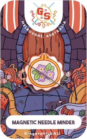 Floral Embroidery Hoop, Magnetic Acrylic Needle Minder for Cross Stitch and Embroidery in Kuwait