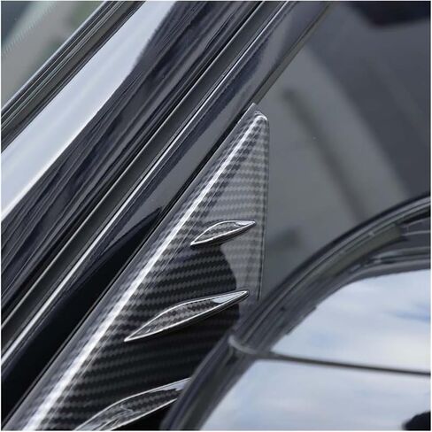 Compatible for BMW 5 Series G60 2024-2025 ABS Rearview Mirror Side Triangle Spoiler Wind Deflector Trim Cover Car Accessories(Carbon Fiber Texture) in Saudi Arabia