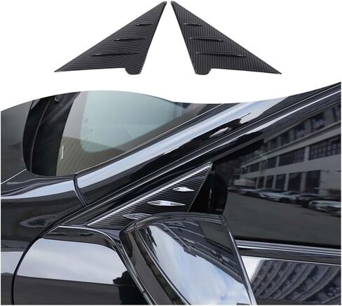 Compatible for BMW 5 Series G60 2024-2025 ABS Rearview Mirror Side Triangle Spoiler Wind Deflector Trim Cover Car Accessories(Carbon Fiber Texture) in Saudi Arabia