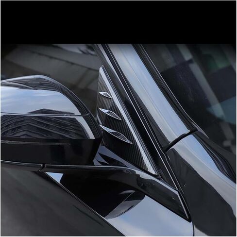 Compatible for BMW 5 Series G60 2024-2025 ABS Rearview Mirror Side Triangle Spoiler Wind Deflector Trim Cover Car Accessories(Carbon Fiber Texture) in Saudi Arabia