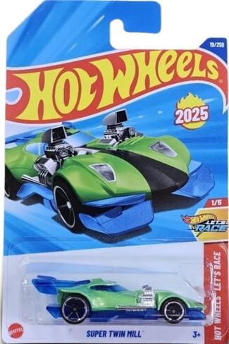 Hot Wheels Super Twin Mill [Green & Blue] Let's Race 1/5, 19/250, New for 2025!, 1:64 Scale Diecast Vehicle in Saudi Arabia