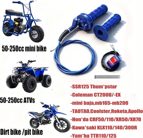 7/8 22mm Twist Throttle Accelerator Handle Grips for Pit Bike Mini Bike Throttle Cable Kit 4-Stroke Dirt Bike Pocket Bike for 50cc 90cc 110cc 125cc150cc 200cc 250cc (Red) in Kuwait