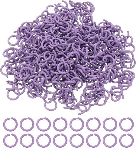 PATIKIL Open Jump Rings, 400 Pcs 8mm Round Ring Charm Loops Connector for Jewelry Making Supplies DIY Craft Keychains Necklaces Earrings, Purple in Saudi Arabia