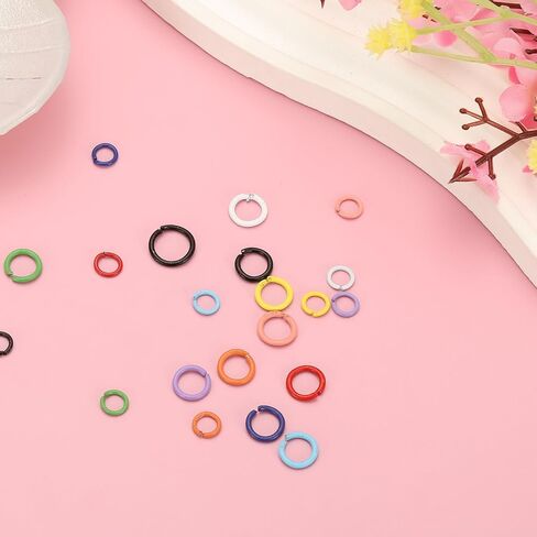 PATIKIL Open Jump Rings, 400 Pcs 8mm Round Ring Charm Loops Connector for Jewelry Making Supplies DIY Craft Keychains Necklaces Earrings, Purple in Saudi Arabia