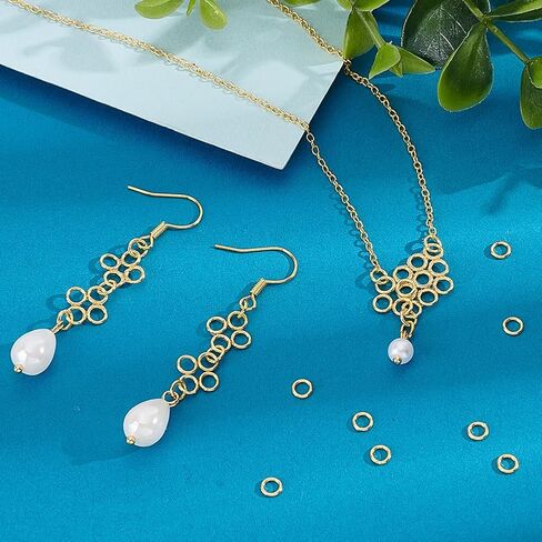 PH PandaHall 46pcs 18K Gold Plated 925 Sterling Silver 4mm Closed Jump Rings, 4mm Jump Rings 21 Gauge O Rings for Jewelry Making DIY Crafts Necklace Bracelet Keychain Earring Accessories in Saudi Arabia