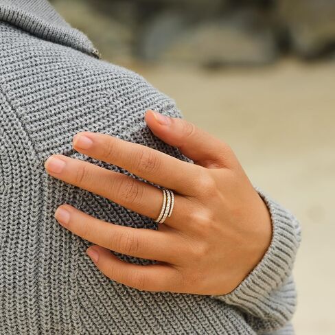 STORYJEWELLERY خواتم مطلية بالذهب للنساء، خواتم زركونيا مكعبة للنساء، خاتم حلزوني، خاتم بيان، مجوهرات بسيطة، هدايا لها in Kuwait