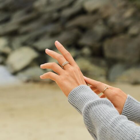 STORYJEWELLERY خواتم مطلية بالذهب للنساء، خواتم زركونيا مكعبة للنساء، خاتم حلزوني، خاتم بيان، مجوهرات بسيطة، هدايا لها in Kuwait